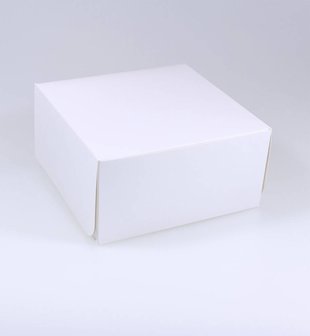 Bo&icirc;te p&acirc;tisserie blanche - 270 x 270 x 80 mm