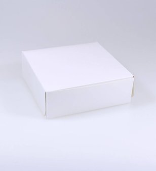 Bo&icirc;tes p&acirc;tisserie blanche - 250 x 250 x 50 mm