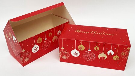 Bo&icirc;te &agrave; b&ucirc;che rouge 35 cm &quot;Merry Christmas&quot;