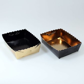Dessertkorf zwart &amp; goud