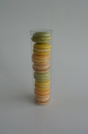 Boîte Mica PVC ronde pour macarons